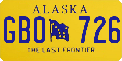 AK license plate GBO726