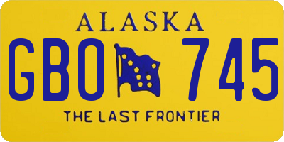AK license plate GBO745