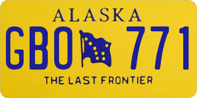 AK license plate GBO771