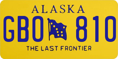 AK license plate GBO810