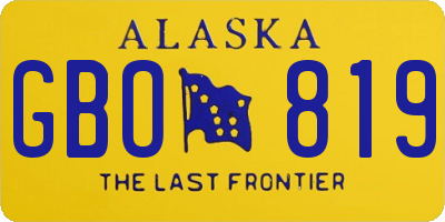 AK license plate GBO819