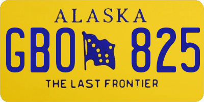 AK license plate GBO825