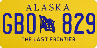 AK license plate GBO829
