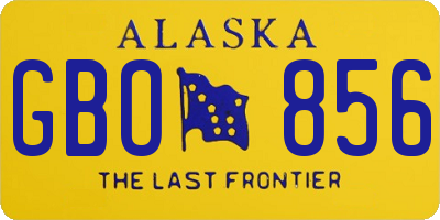 AK license plate GBO856