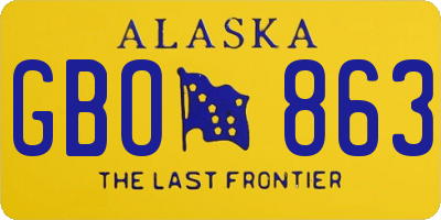 AK license plate GBO863