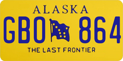 AK license plate GBO864