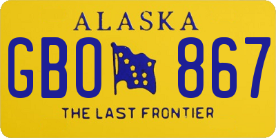 AK license plate GBO867