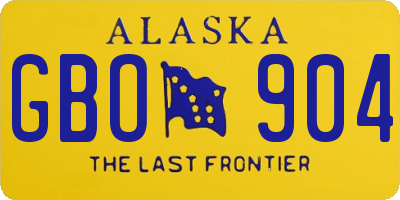 AK license plate GBO904