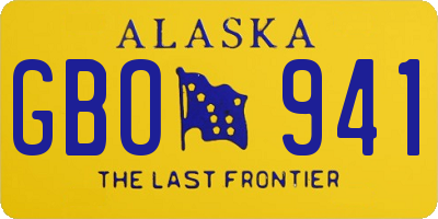AK license plate GBO941