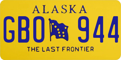 AK license plate GBO944