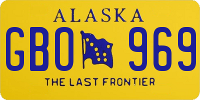 AK license plate GBO969