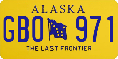 AK license plate GBO971