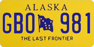 AK license plate GBO981