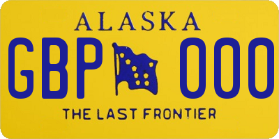 AK license plate GBP000