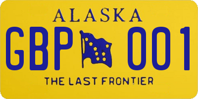 AK license plate GBP001