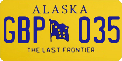AK license plate GBP035