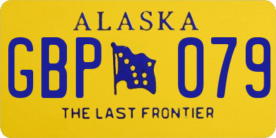 AK license plate GBP079