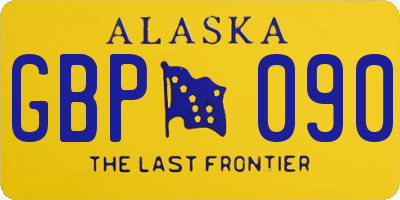 AK license plate GBP090