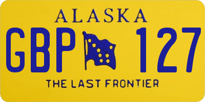 AK license plate GBP127