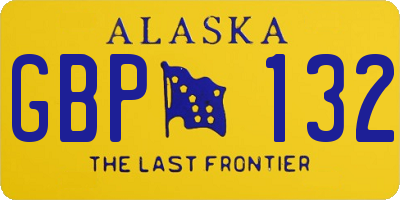 AK license plate GBP132