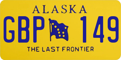 AK license plate GBP149
