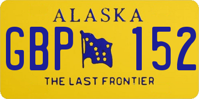 AK license plate GBP152