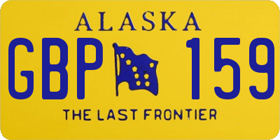 AK license plate GBP159