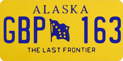 AK license plate GBP163