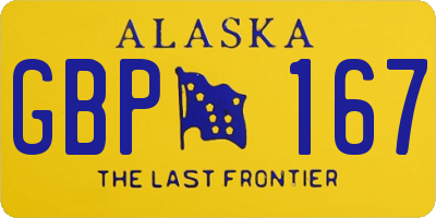 AK license plate GBP167