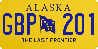 AK license plate GBP201