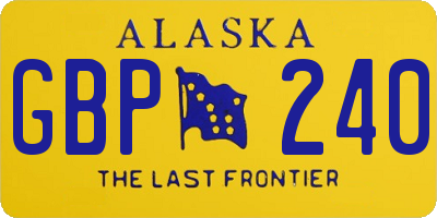 AK license plate GBP240