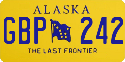 AK license plate GBP242