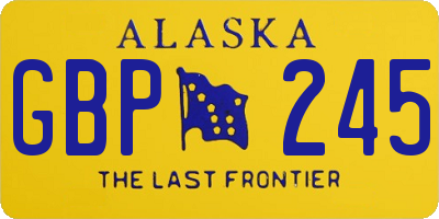 AK license plate GBP245