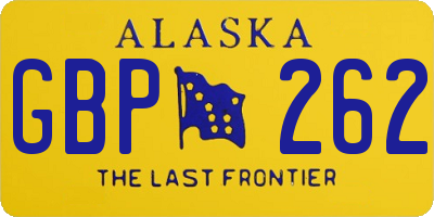 AK license plate GBP262