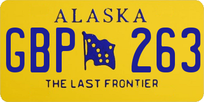 AK license plate GBP263