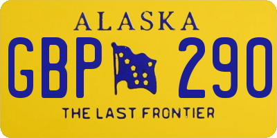 AK license plate GBP290