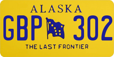 AK license plate GBP302