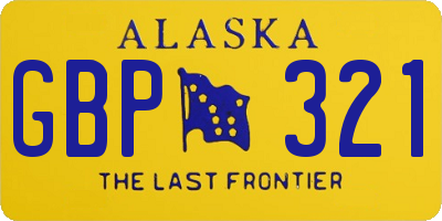 AK license plate GBP321