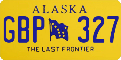 AK license plate GBP327