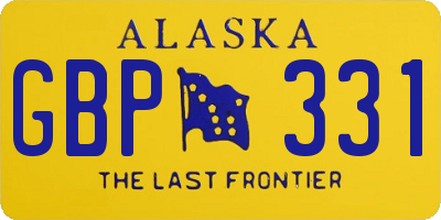 AK license plate GBP331