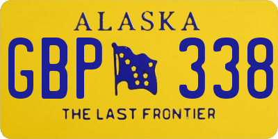 AK license plate GBP338