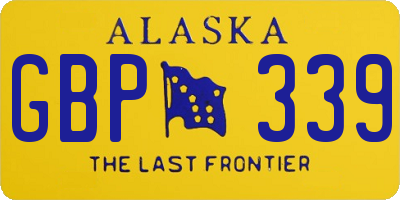 AK license plate GBP339