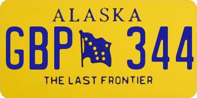 AK license plate GBP344
