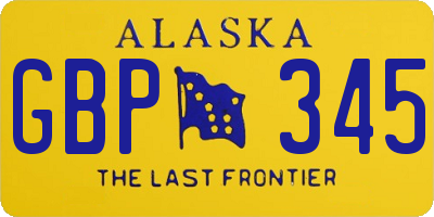 AK license plate GBP345