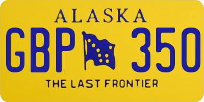 AK license plate GBP350