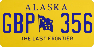 AK license plate GBP356