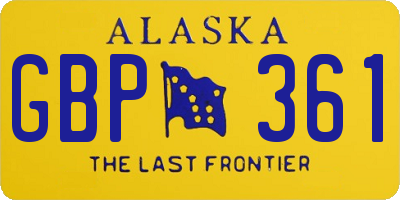 AK license plate GBP361