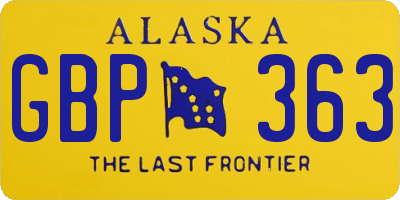 AK license plate GBP363