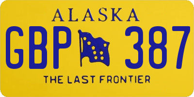AK license plate GBP387