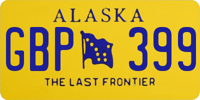AK license plate GBP399